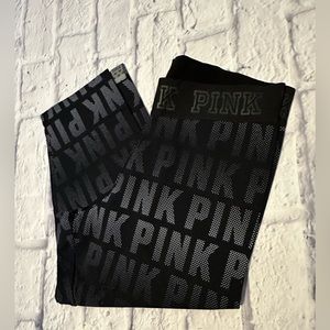 PINK Victoria’s Secret Ultimate Crop / Capri Pants, Pink Logo, New Never Worn